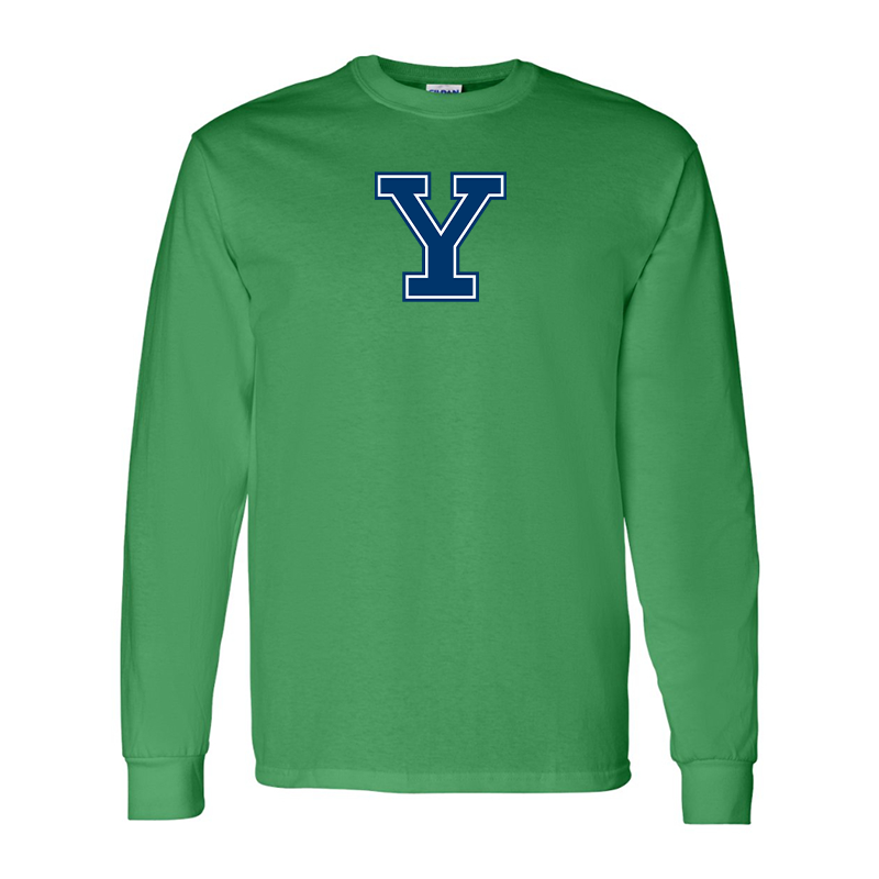 Men's Yale Bulldogs Gildan Heavy Cotton Long Sleeve T-Shirt